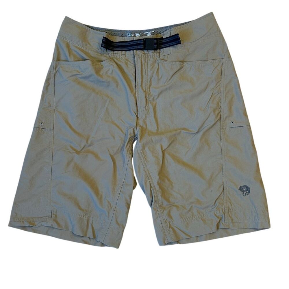 Mountain Hardwear Men’s Hiking Shorts M Khaki Built-In Belt Outdoor Trail